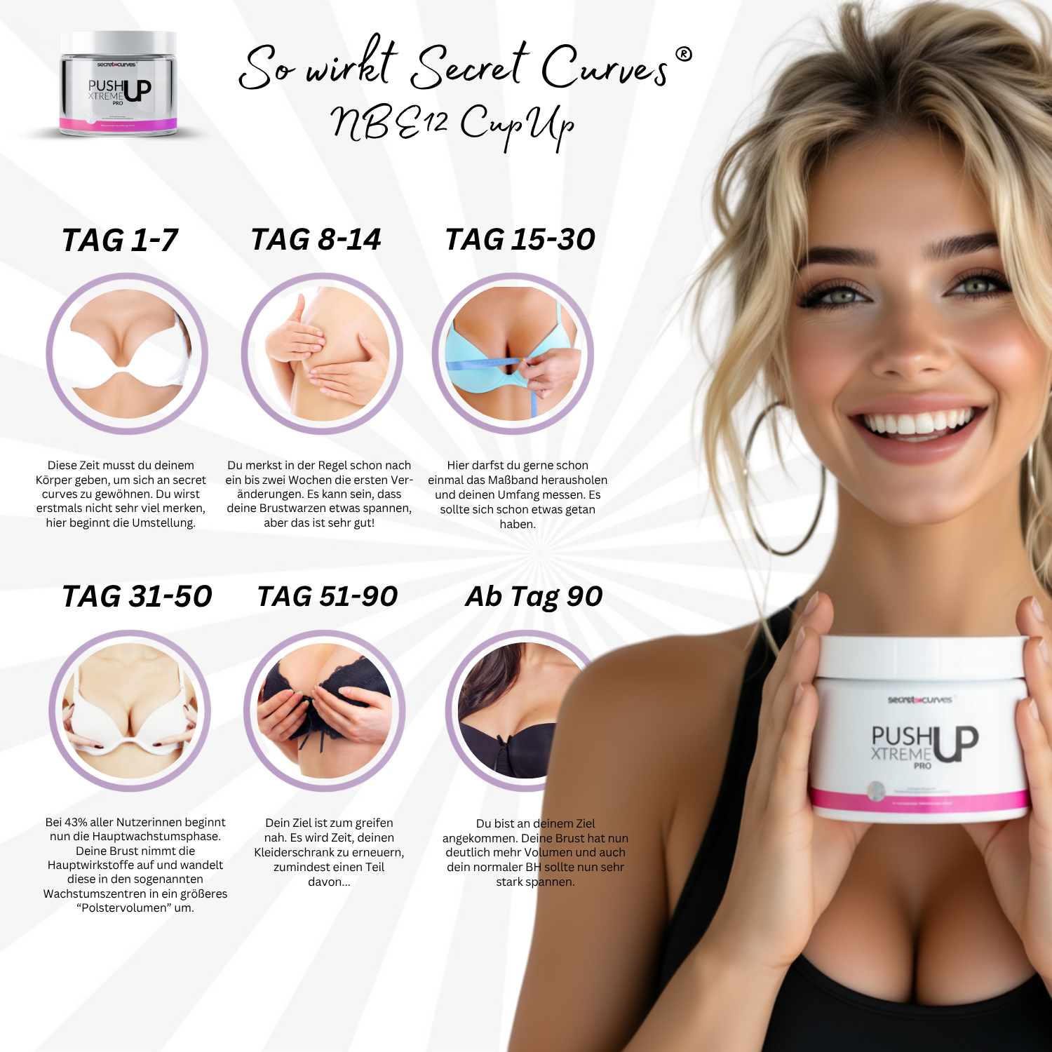 NEU! Secret Curves Push-Up Creme Pro Extreme 250ml – für eine natürlich vollere und straffere Brust in wenigen Wochen