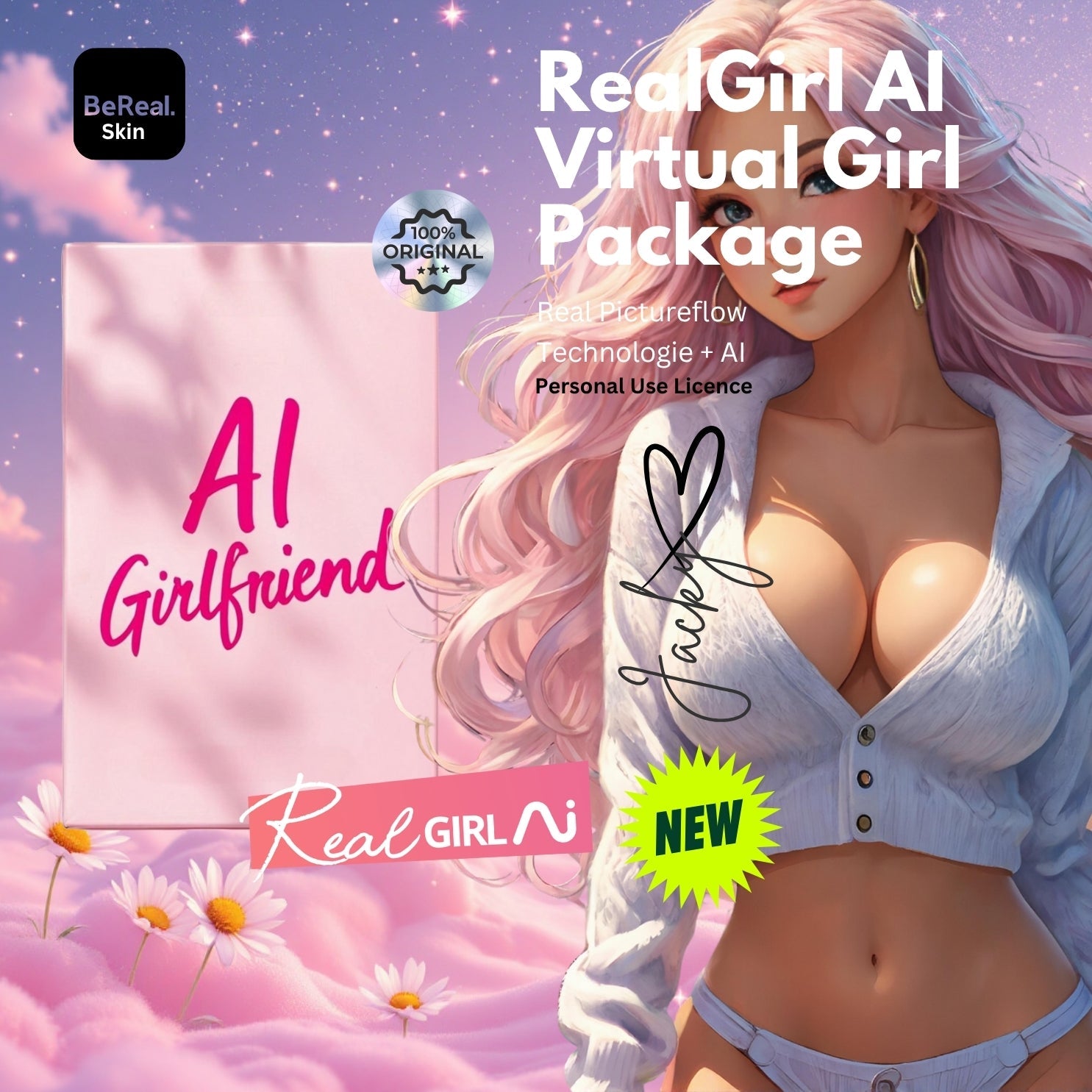 Realgirl AI - Jacky 3D. Virtuelle Freundin Anime