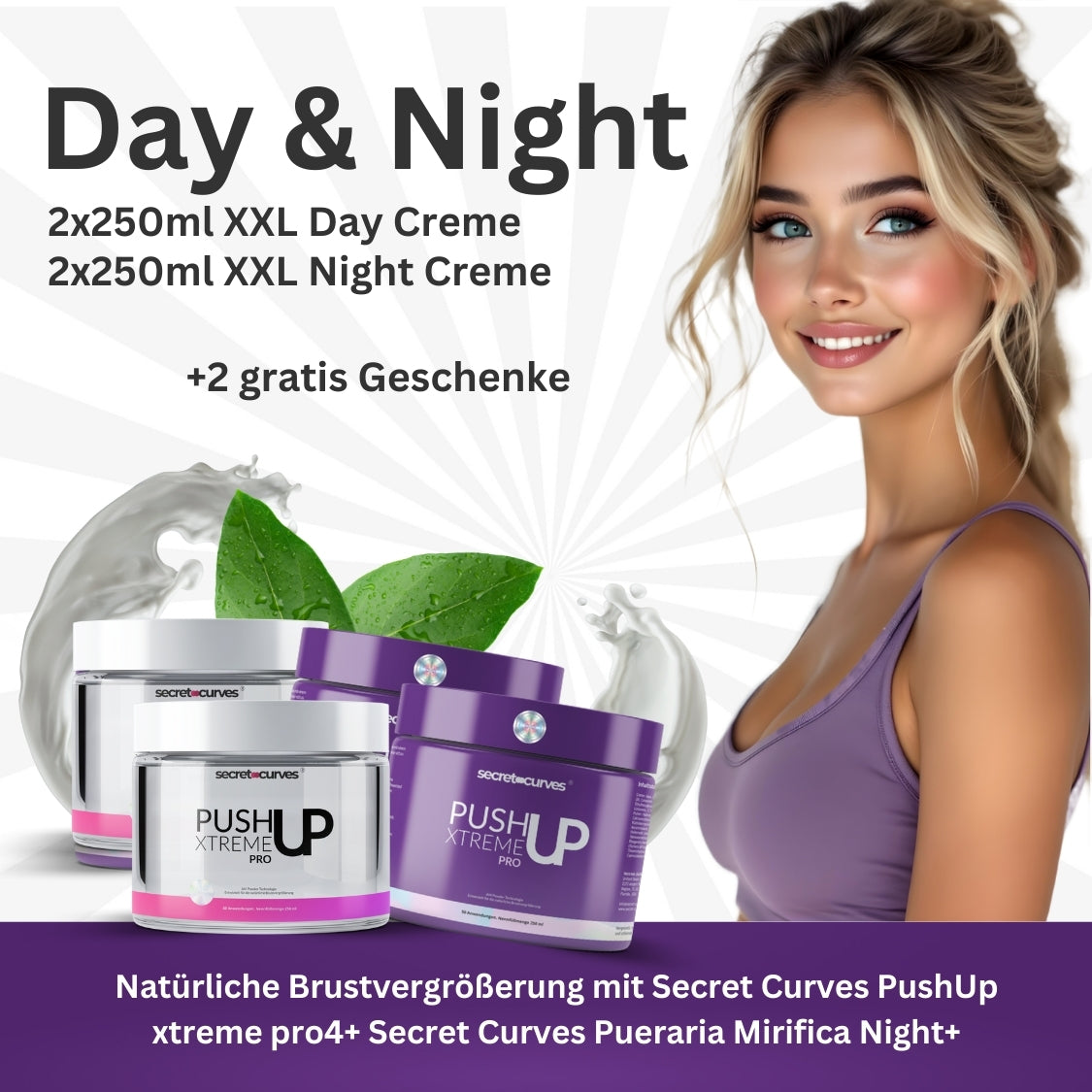 Secret Curves Limitiertes Set Push-Up Creme Pro X Shea + Pueraria Mirifica & Kapseln (7 Werktage lieferzeit)