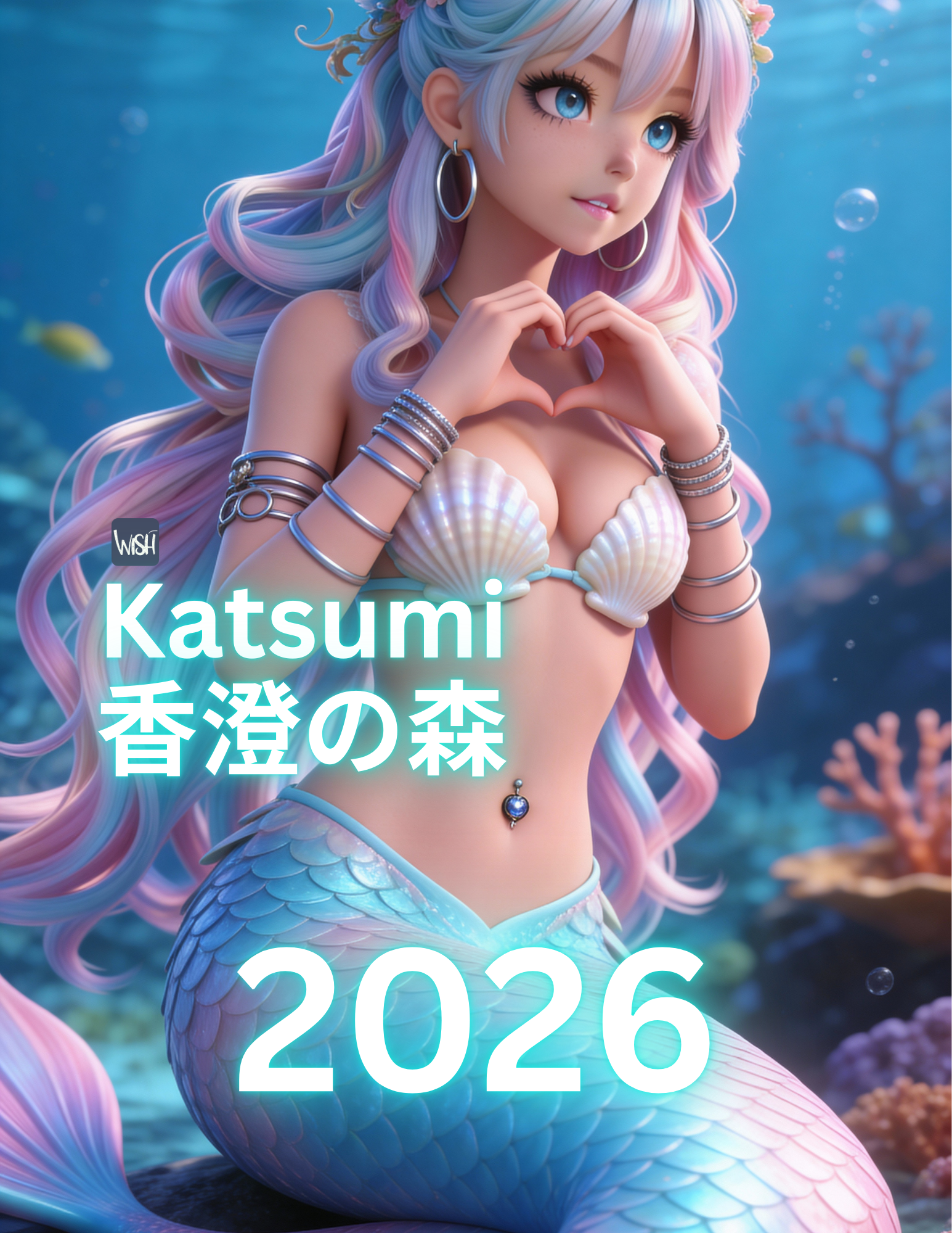 Katzumi 香澄の森 - Artwork Kalender -  2026 Bundle inkl. Wallpaper & Sounds of the Sea