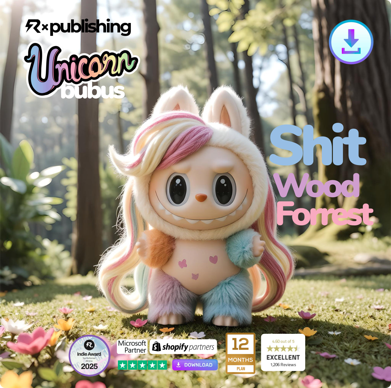 NEU! Unicorn Bubus - Echte KI Wesen. Bad Edition. Shit Wood Forrest