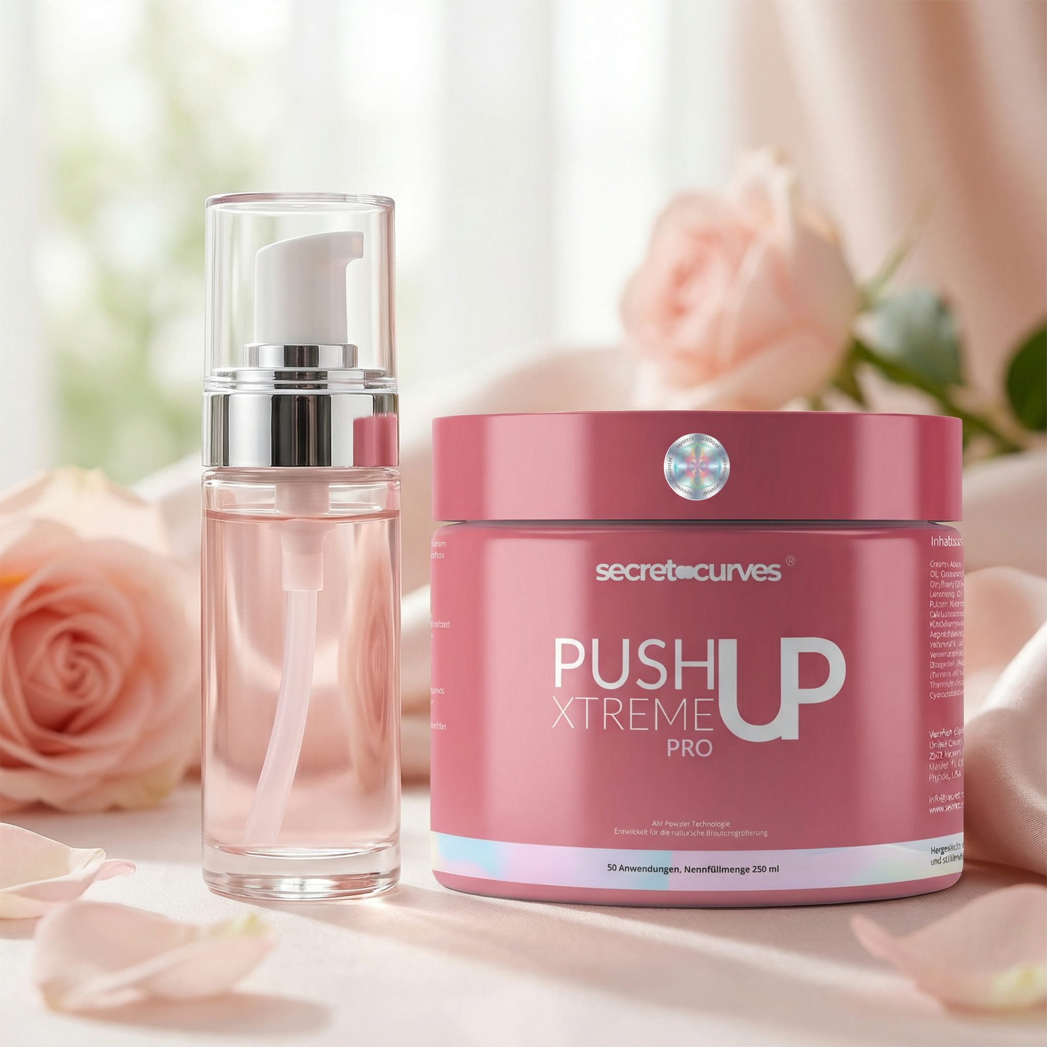 NEU! Secret Curves Push-Up Creme Pro Elixier mit Primer. Orchideen Stammzellen Technologie